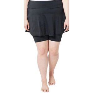 zuda Suim Skirted Bermuda Skort Black Small